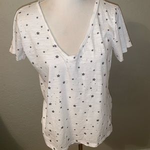 Nordstroms socialite off white T shirt with stars